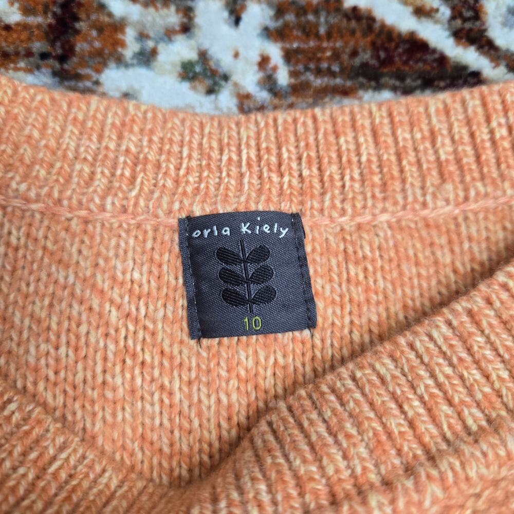Orla Kiely Blue Vintage Inspired Dress Cashmere Wool Blend Natural Fibers - Picture 5 of 10